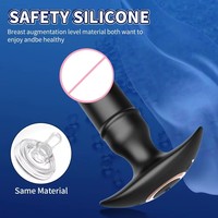 Antpop Magnetisch Aufladbarer 10-Frequenz Gleitender Vibrations-Analvibrator Kabellose Fernbedienung 100% Wasserdicht für Männer und Frauen