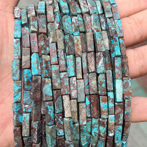 <span class=keywords><strong>Jaspe</strong></span> azul Calsilica para fabricación <span class=keywords><strong>de</strong></span> joyas, 4x13mm, pulido mejorado, cuadrado, piedras sueltas - Product Image 3