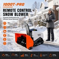 Souffleuse à neige à essence de 100 cm de large pour VOL-1000T-Pro, fonctionnement à distance, pour l'élimination de la neige dans les fermes, les jardins et les zones résidentielles