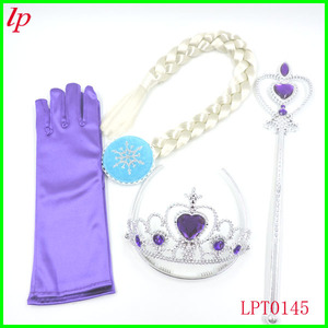 Frozen Princess Anna Crown <b>Wig</b> <b>Braids</b> Scepter Gloves Set For Girls Costume LPT0150 - Product Image 3