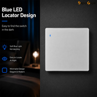 Interrupteur mural LED industriel en verre trempé blanc 16A, panneau de prise universelle double, prise électrique universelle, ports USB type A et type C