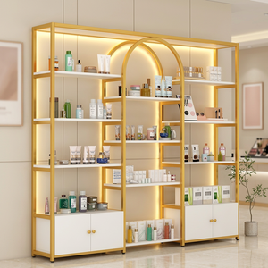 Z Estante de Lujo Multifuncional de Metal para Salones de Belleza y Uñas, Mueble de Exhibición de Fondo para Transmisiones en Vivo - Product Image 1