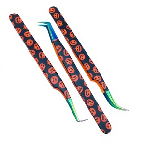 KANEKA ENTERPRISES Pince à épiler en acier inoxydable anti-magnétique, durable, à pointe lisse, de précision, édition spéciale Halloween - Product Image 1