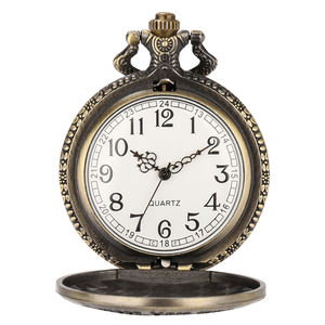 श्रृंखला के साथ रेट्रो जेब घड़ी, नासा 1969 चंद्रमा लैंडिंग एपोलो लोको घड़ी हार, स्मारिका के लिए विंटेज कांस्य पेलेंट गहने - Product Image 2