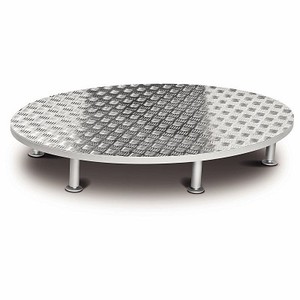 Plataforma de Almacenamiento Tipo Mezzanine Usag, 1100x800x133 mm, Placa de Acero Sólido, Aluminio Cepillado Plateado, Sin Instalación - Product Image 1