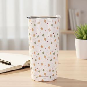 Cadeaux d'entreprise personnalisés avec logo, gobelet isotherme en acier inoxydable de 20 oz avec paille et couvercle coulissant magnétique pour le café au lait - Product Image 1