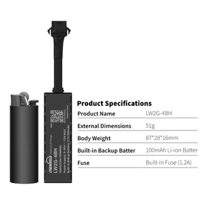 LYNKWORLD LW2G-4BH Mini 2G GPS Locator Asset Tracker Verrouillage du moteur à distance Caractéristiques antivol Tableau de bord pour moto App Android - Product Image 3