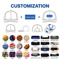 Topi Baseball Custom Bordir Logo Polos Pria Wanita Flat Brim Fitted Cap Blank Full Closure Snapback Caps Topi Olahraga Kanvas Unisex Dewasa