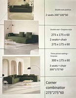 Canapé modulaire compressé, style villa, carré, rembourré, extensible, minimaliste moderne, en blocs de tofu, à combinaison libre