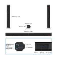 Samtronic – barre de son sans fil Offre Spéciale 40W, 37 pouces, barre de son bt détachable pour tv avec entrée optique