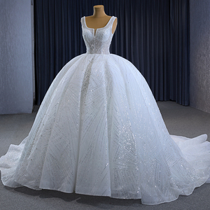 Jancember 231100 elegante cuello cuadrado hinchado nupcial boda Vestido de fiesta vestidos - Product Image 3