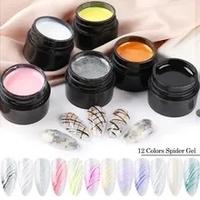 Juego de esmalte de uñas de Gel de pintura de venta directa de fábrica Gel de seda de araña pintura flor seda barniz de uñas creativo Gel de red