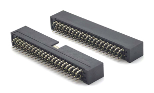 ขั้วต่อ PCB แบบกล่อง DIN 1.27*2.54 มม. แบบตัวผู้ แถวสี่แถว ตรง รูปทรงสี่เหลี่ยมผืนผ้า หน้าสัมผัสทองเหลือง ตัวเรือนไนลอน สูง 10.4 มม. 80 ขา - Product Image 2