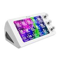MiraBox M3 Magnetic Switch Stream Dock with 15 Keys 3 Knobs Transparent Keycaps Macro Controller