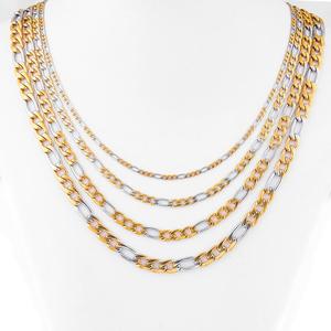 Collier chaîne Figaro en acier inoxydable pour hommes et femmes, accessoires de bijoux, pendentif DIY, cadeau de Noël élégant - Product Image 3