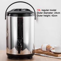 Usine Bulle Thé Équipement 10l En Acier Inoxydable Thé Au Lait Isolation Seau Conservation De La Chaleur Bière Baril Boisson