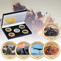 Vente en gros 5pcs Afghanistan War Challenge Coin Pièce en métal plaqué or en alliage de zinc pour la collection