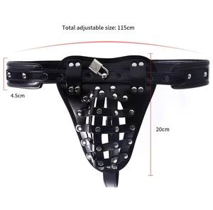 Groothandel Mannelijke Kuisheidsgordel Apparaat Korte Broek Ondergoed Pu Leer Strakke Erotische Bdsm <span class=keywords><strong>Bondage</strong></span> Seksspeeltjes Voor Mannen - Product Image 2