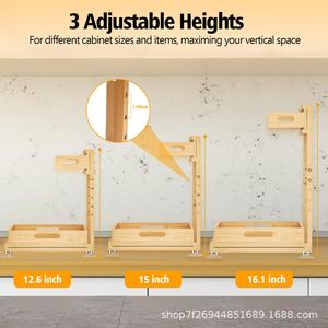 Wooden Double Layer <b>Shelf</b> Cosmetic Storage Rack Solid Wood <b>Desktop</b> Organizer For Bathroom Makeup Storage - Product Image 2