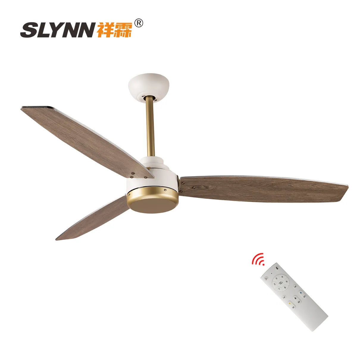 Slynn Hiện Đại Tối Giản 52 Inch 3 Lưỡi DC Động Cơ Hộ Gia Đình Không Ồn Ào Ồn Ào BLDC Quạt Trần Với Điều Khiển Từ Xa