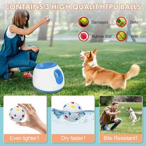 Lanzador de Pelotas de Tenis para Perros, Máquina Automática de Lanzamiento, Plástico Ecológico, Resistente al Agua, Interactivo, Resistente a Mordidas, para Pasear - Product Image 3