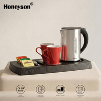 Bouilloire électrique sans fil en acier inoxydable portable 220V automatique 1,8L 1350W Protection contre l'ébullition à sec Rotation à 360°
