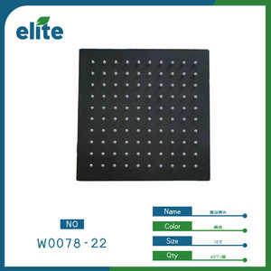 Elite Overhead Shower Head 10 Inches Square Matte Black Stainless Steel Ultra Thin Bathroom Shower - Product Image 1