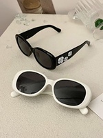 时尚女式 3D 山茶花太阳镜 UV400 防紫外线时尚眼镜 时尚街头眼镜 Gafas De Sol De Camelia