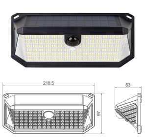 <span class=keywords><strong>Lampe</strong></span> murale <span class=keywords><strong>solaire</strong></span> en gros, éclairage de jardin extérieur, IP65 étanche, 3 modes, détecteur de mouvement PIR, <span class=keywords><strong>lampe</strong></span> murale, 416 LED, <span class=keywords><strong>lampe</strong></span> de clôture - Product Image 2
