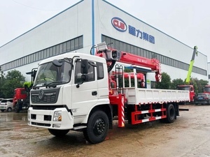 Camion <span class=keywords><strong>benne</strong></span> Dongfeng <span class=keywords><strong>4x2</strong></span> 8T avec <span class=keywords><strong>grue</strong></span> télescopique montée sur camion - Product Image 5