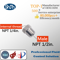 SHJH Forged 316SS Hexagon Head Outer Inter NPT Threaded High Pressure Reducing Union Connector Adaptor Fitting untuk Oli, Gas, dan Air