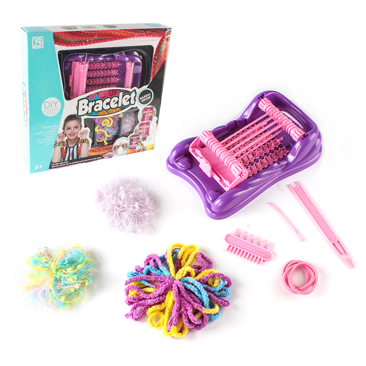 Diy Hand Make Bracelet Knitted Polyester Braided Woven Friendship Bracelet Hair Accessories Elastic Hair Bands