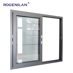 Fenêtre <span class=keywords><strong>coulissante</strong></span> en aluminium à économie d'énergie ROGENILAN, double vitrage Low-E avec moustiquaire - Product Image 4