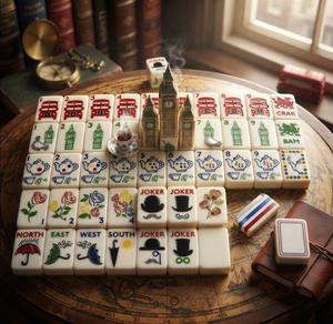 Senyao London Icons Collector's Edition: Set di Mahjong in Acrilico Moderno con Tessere Personalizzate a Tema Britannico, Doppio Livello - Product Image 1