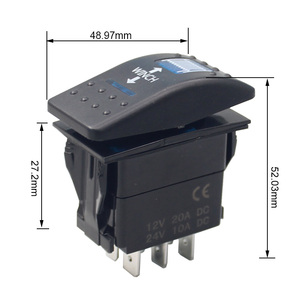 12V 24V carling biểu tượng tùy chỉnh dpdt tự động Thuyền biển LED không thấm nước Rocker chuyển đổi - Product Image 2