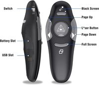 Control remoto USB inalámbrico de 2,4 GHz con puntero láser rojo para presentaciones de Mac/Windows PowerPoint para uso remoto en computadora portátil