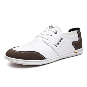 Zapatos Casuales de Cuero para Hombre, Blancos y Negros, con Cordones, para Oficina, Carrera, Cuatro Estaciones, Diseño Moderno para Adultos - Product Image 5