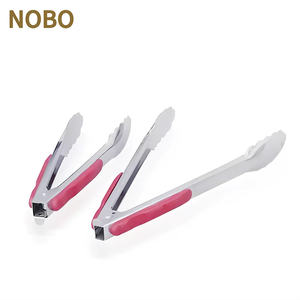 Acier inoxydable <span class=keywords><strong>Ménage</strong></span> Pain Alimentaire Clip Cuisine Clip Anti-brûlure Légumes Barbecue Barbecue Steak Silicone - Product Image 5