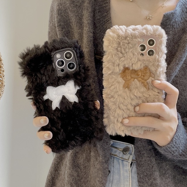Hot Sale Beautiful Furry Fluffy Phone Case for iPhone 17 16 15 Pro Max for Girl Lover with Fashion Designer Free Shipping