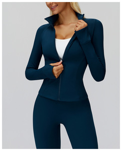 Großhandel Fitnessbekleidung für Damen-Fitnessstudio-Sets 4 Teile Yoga-Jacken Workout-Leggings Sport-BHs Top Sportswear-Set - Product Image 3