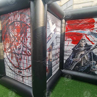 Labyrinthe gonflable robuste et effrayant pour location commerciale, jeu de carnaval extérieur, maison hantée