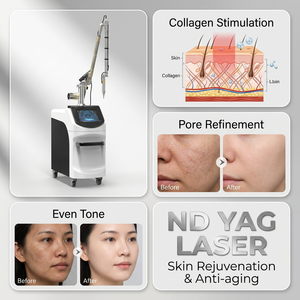 เครื่องเลเซอร์ทางการแพทย์แบบ <span class=keywords><strong>Q</strong></span>-Switch Nd:YAG อุปกรณ์เลเซอร์ความงาม เครื่องกระชับสัดส่วน Picolaser เลเซอร์พิโกวินาทีสำหรับผิวหนังและการผ่าตัด - Product Image 1