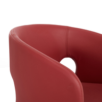 Chaise de salle à manger moderne en cuir PU ajouré, chaise d'appoint à accoudoirs courbes pour restaurant, café, villa, décoration intérieure