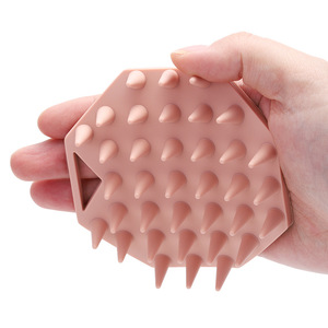 Full Pure Silicone Octagon Shampoo <b>Brush</b> Manual Massage Comb <b>Scalp</b> Cleaner - Product Image 2