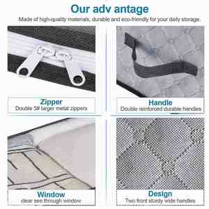 Bolsa de almacenamiento debajo de la cama Contenedores de almacenamiento grandes debajo de la cama con asas reforzadas Bolsas y contenedores de almacenamiento plegables debajo de la cama - Product Image 3