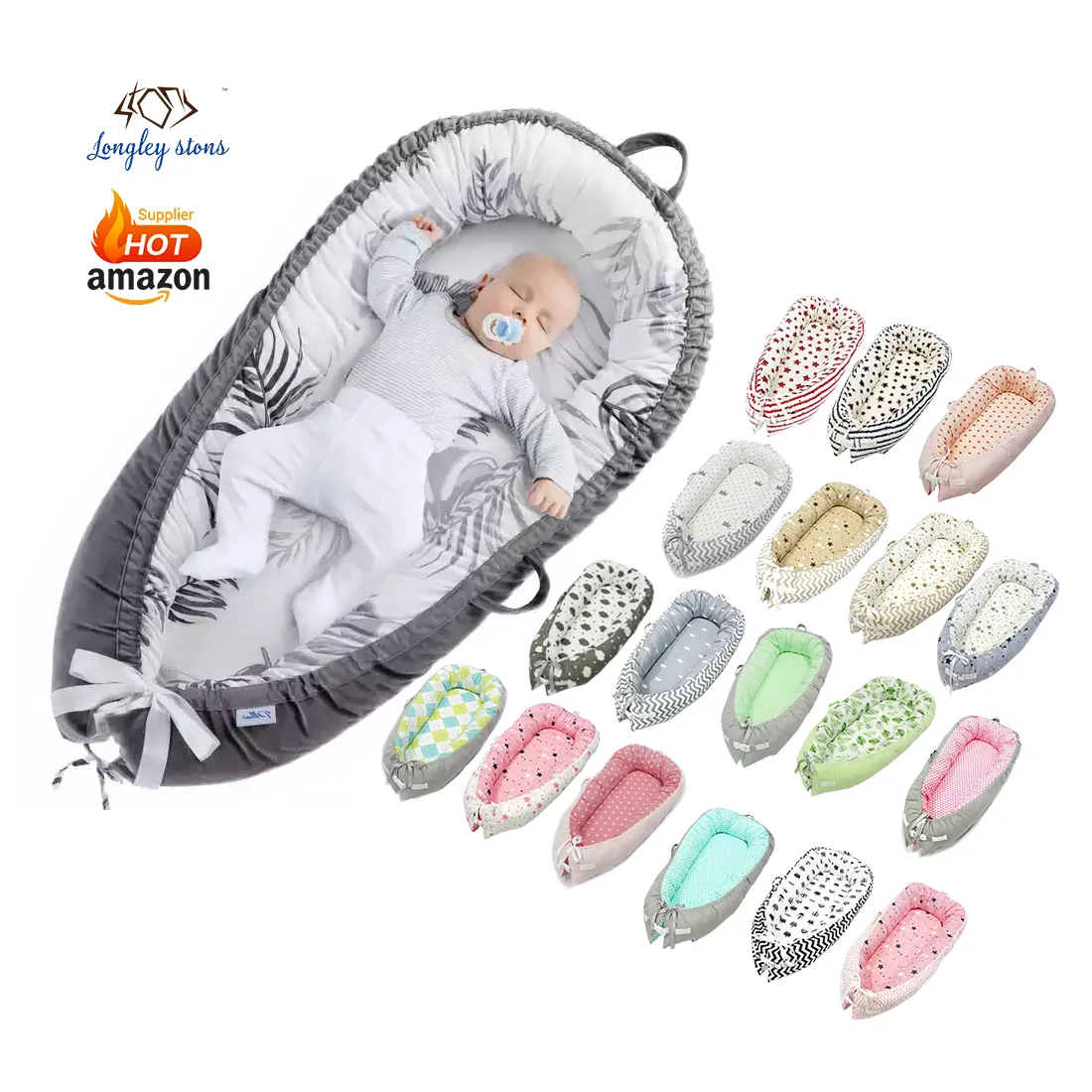 Низкая цена, мягкие разноцветные популярные Портативные Детские гнезда, детская люлька, кровать для новорожденных, портативные детские кроватки