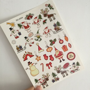 Feliz Navidad Caja de Regalo Rosa Cerveza Ciervo Vela Medias Árboles Zapatos Individual Pesadilla antes de Navidad Tatuajes Temporales - Product Image 5