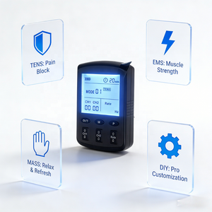 Alat Pijat Leher dan Bahu Dual Channel untuk Pereda Nyeri Cepat, 25 Mode <span class=keywords><strong>Stimulator</strong></span> untuk Rehabilitasi Otot - Product Image 1