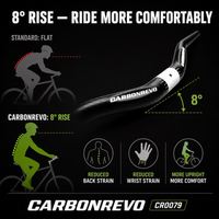 Guidon de trottinette électrique Carbonrevo réglable en hauteur pour une conduite quotidienne, ajustement parfait, robustesse supérieure