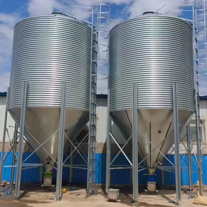 <span class=keywords><strong>Tour</strong></span> d'alimentation 1-50T pour élevages de volailles/poulets/porcs, silo à alimentation en acier galvanisé avec fond trémie pour le stockage d'aliments pour animaux - Product Image 4